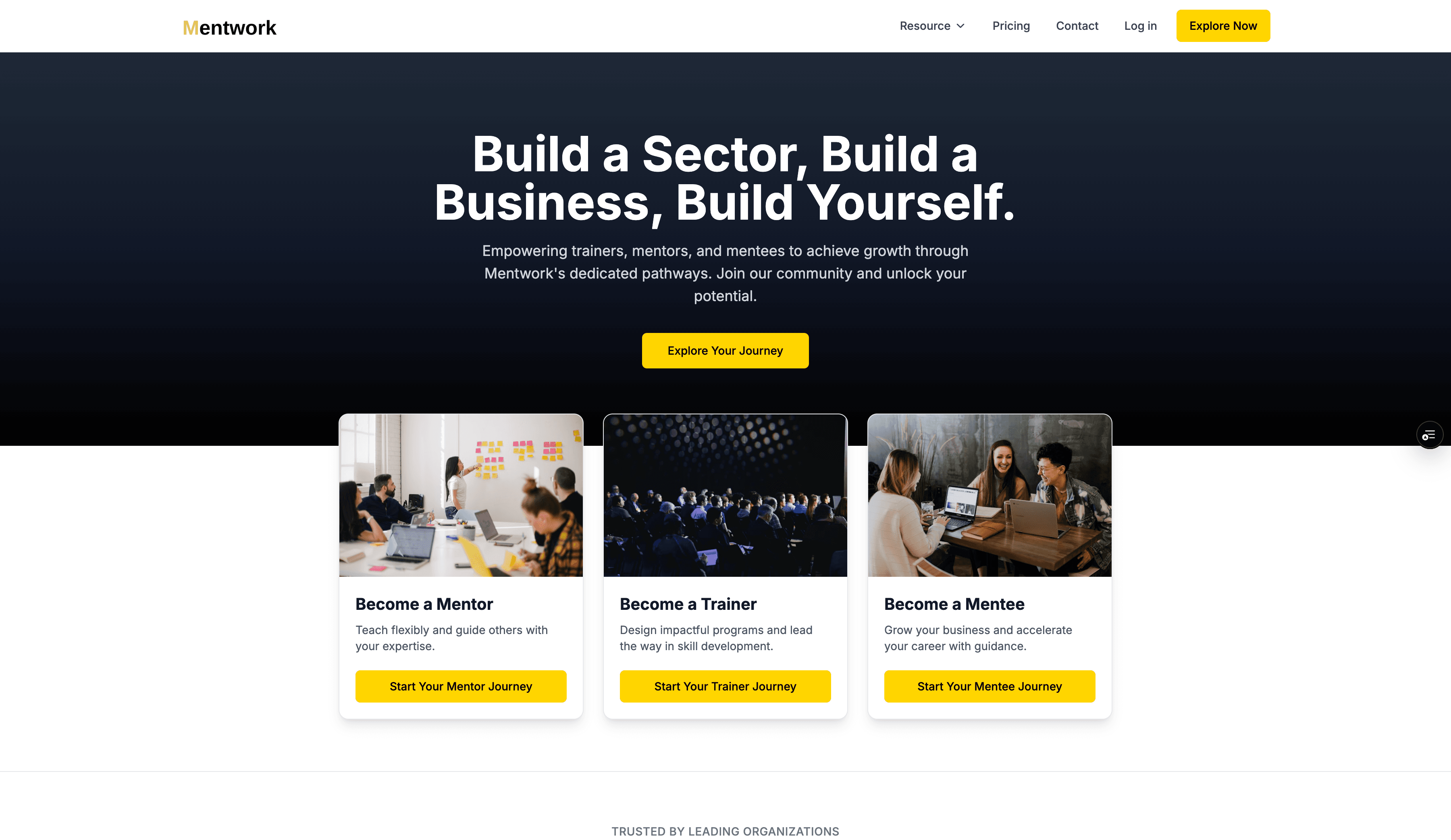 Mentwork homepage hero