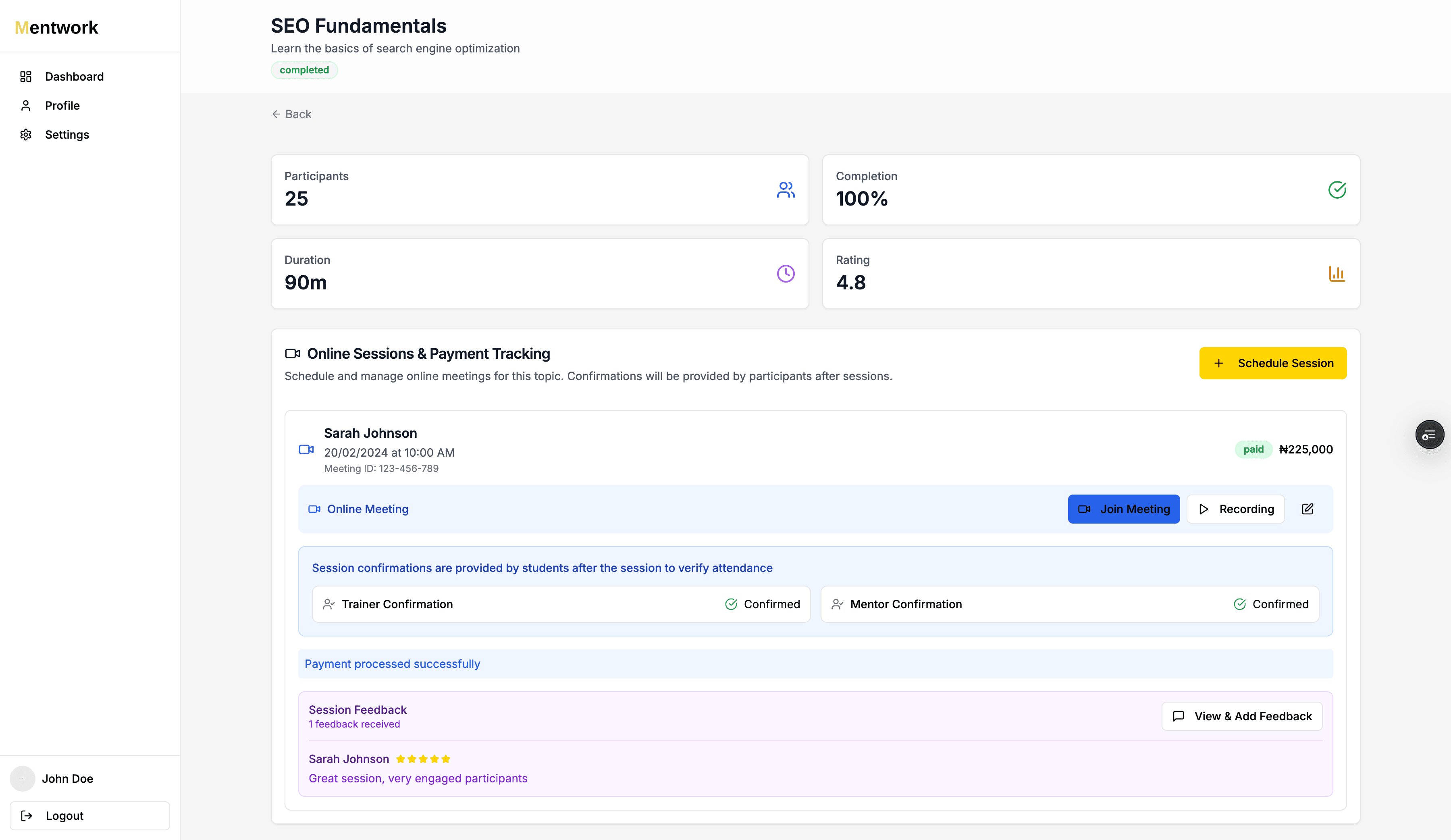 Mentor Trainer Mentee cards