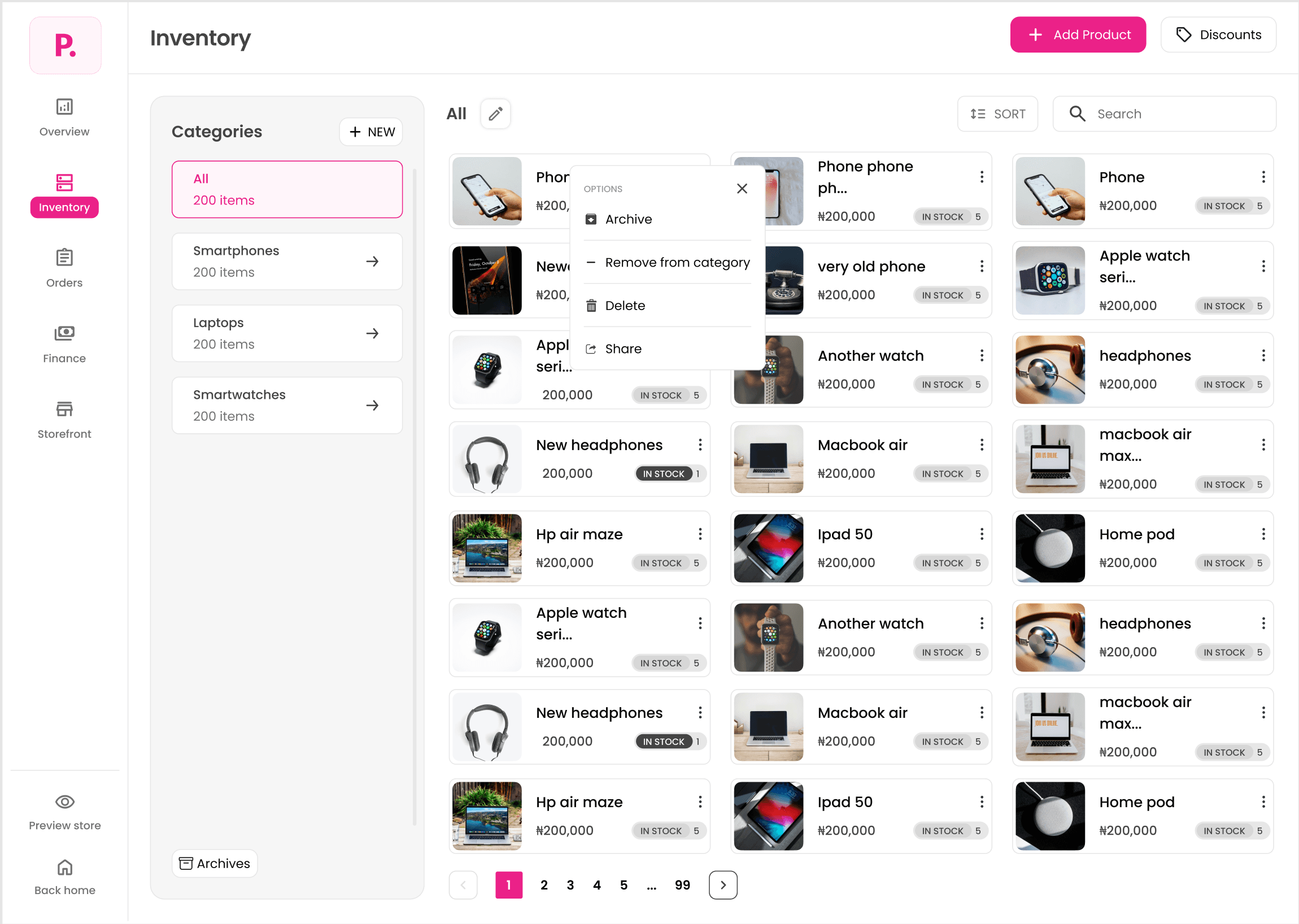 Platr inventory