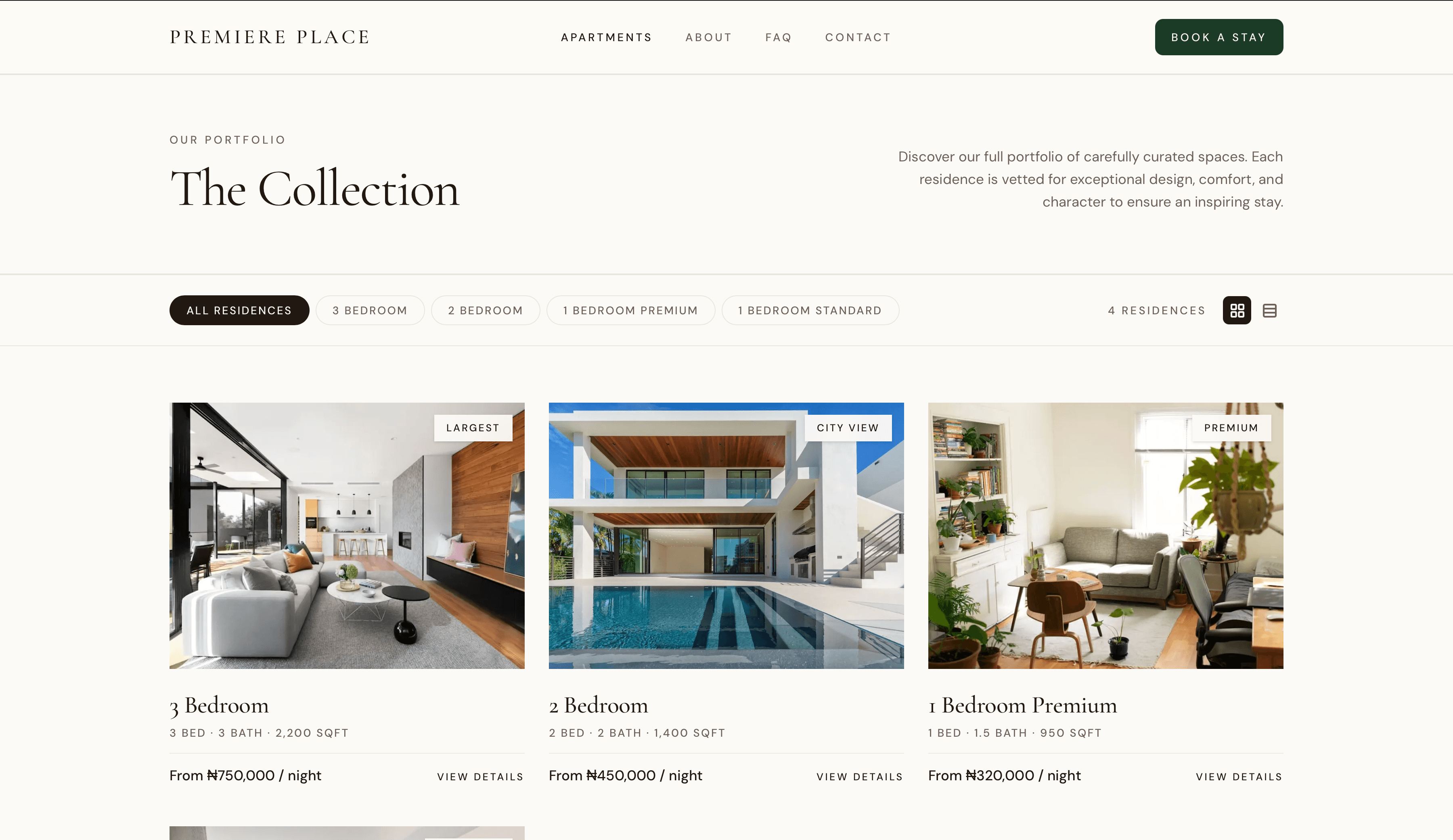 Apartment collection