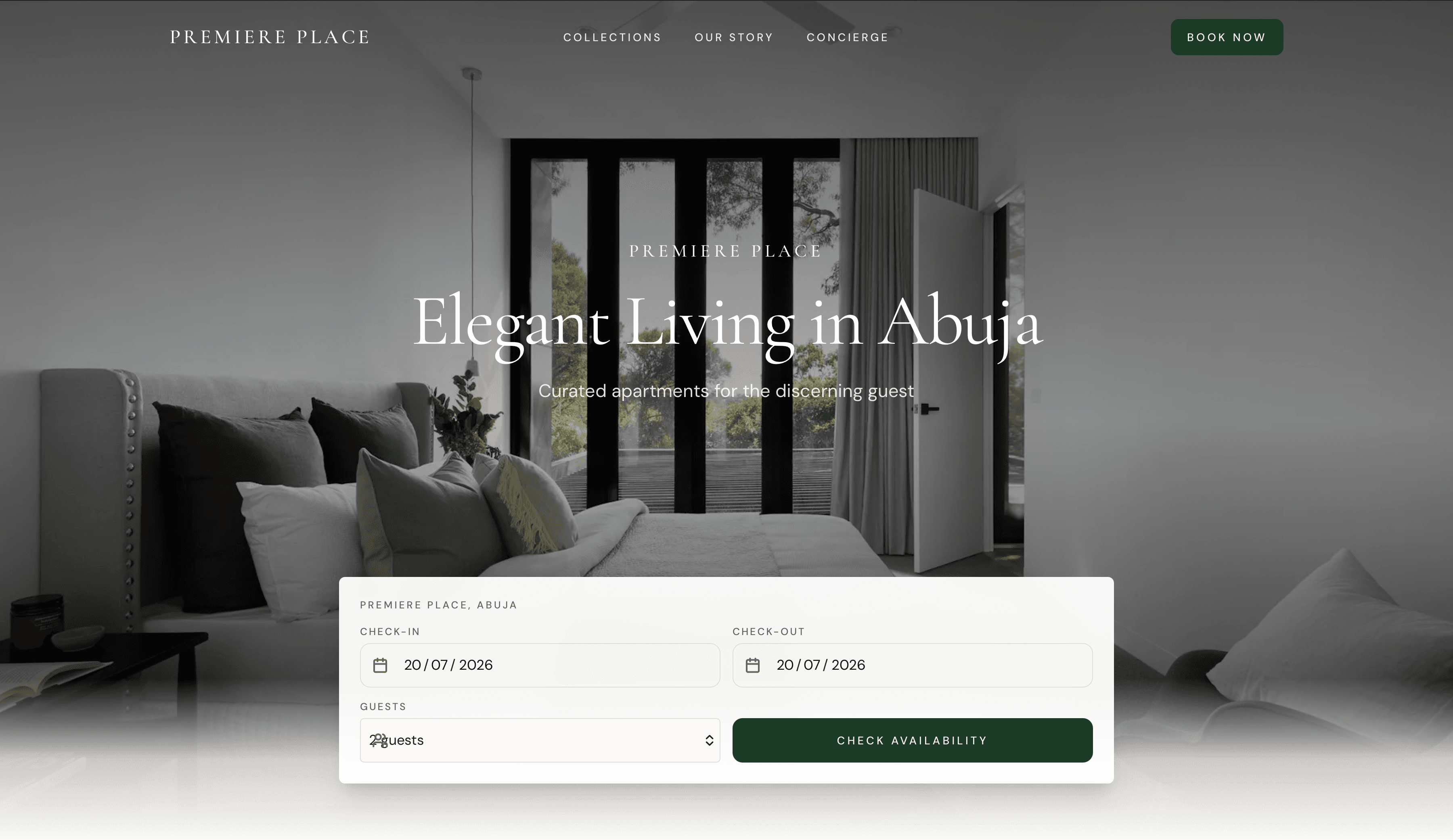 Premiere Place homepage hero
